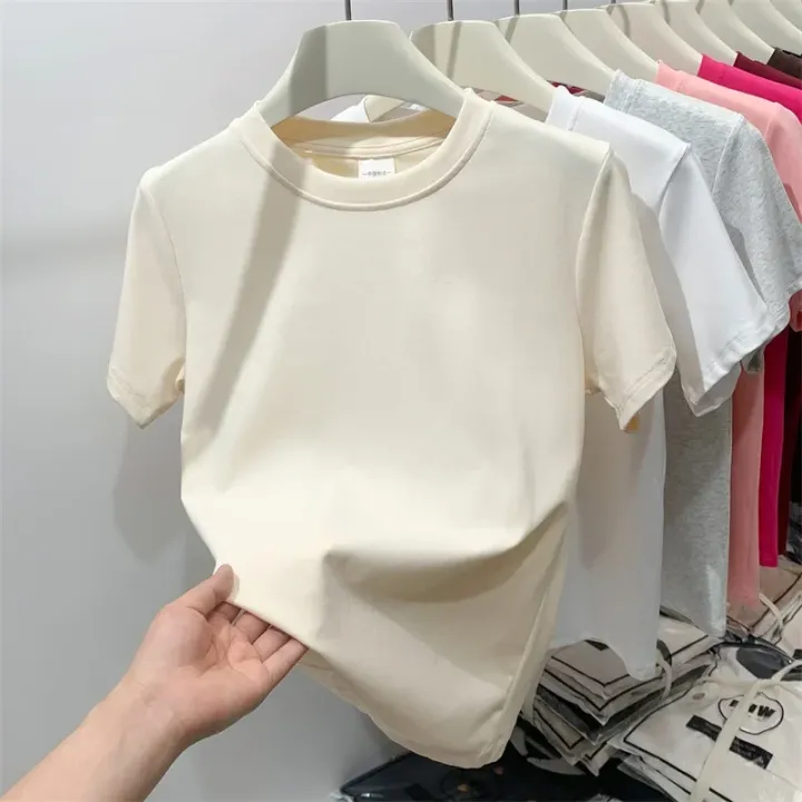 2026%20Plus%20Size%20Summer%20T%20Shirts%20For%20Women%20High%20Quality%20Solid%20Casual%20Female%20Korean%20Streetwear%20Unisex%20Basic%20Solid%20Young%20Cool%20Tops%20-%20Image%207