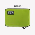 1pc Black Green Storage Bag Electronic Accessory Organizer Portable Usb Data Cable Charger Plug Travel Waterproof Organizer. 