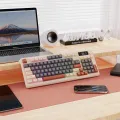 M96 Bluetooth Keyboard,2.4G Dual Mode Connection,Battery Digital Display,Multimedia Knob, Colourful Light,PC Notebook. 