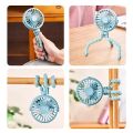 Multi Functional Student Baby Stroller Portable USB Rechargeable Lithium Battery Octopus Mini Fan.