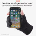 Winter Fishing Men's Gloves Women Cycling Warm Anti-Slip Gloves for Fishing Sports Touch Screen Two Fingers Cut Outdoor Angling.