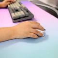 Mouse pad with wrist rest keyboard cloud anti-slip memory foam desktop office gamer mouse wrist rest.