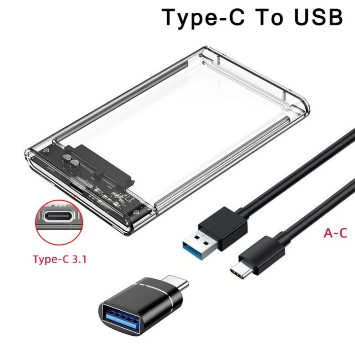 USB%203.0/Type%20C%20HDD%20Enclosure%202.5%20inch%20SATA%20SSD%20External%20Hard%20Drive%20Case%20with%205Gbps%20Transfer%20Speed%20Clear%20Harddisk%20Boxs%20Tool-Free%20-%20Image%208