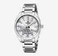 Naviforce NF9038- Silver Stainless Steel Analog Watch for Men - Silver and White. 