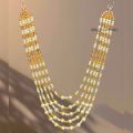 Unique Design Groom / Bride Necklace Mala (5 Layers) Dulha Mala, Pearl Multistrand Paki Wedding Jewelry, Pakistani Groom Jewelry, 5 Layers Sherwani Necklace For Groom. 
