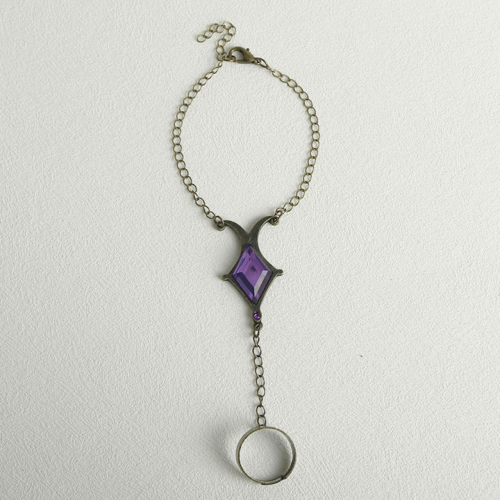 Game%20Charlotte%20Kaname%20Madoka%20Akemi%20Homura%20Accessories%20Gem%20Bracelet%20Rhombus%20Purple%20Gem%20Props%20Bracelet%20Fashion%20Jewelry%20-%20Image%205