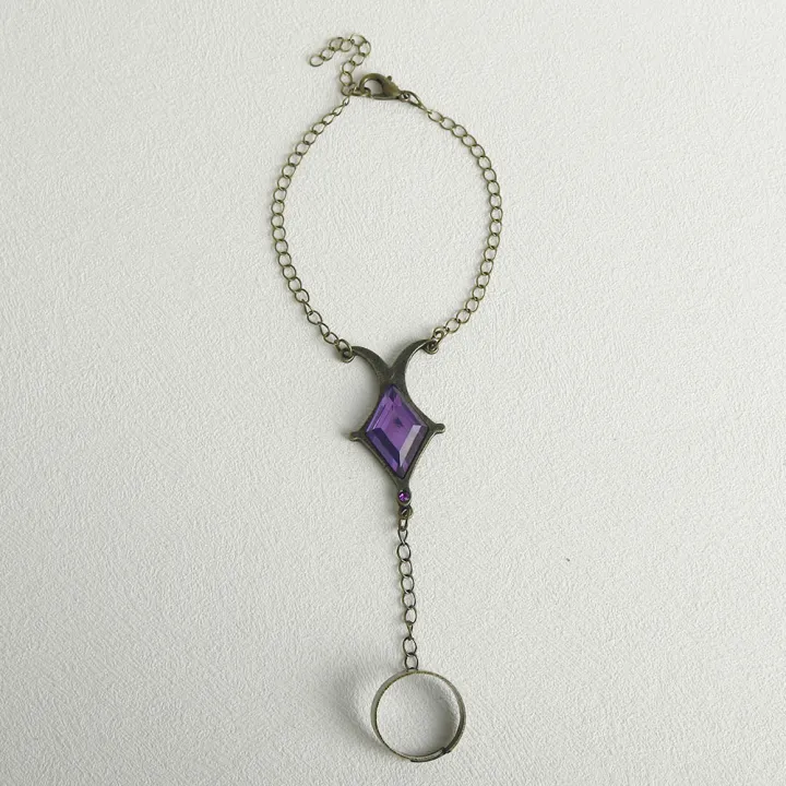 Game%20Charlotte%20Kaname%20Madoka%20Akemi%20Homura%20Accessories%20Gem%20Bracelet%20Rhombus%20Purple%20Gem%20Props%20Bracelet%20Fashion%20Jewelry%20-%20Image%205