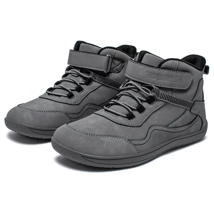 HOBIBEAR%20Kids%20Mid-Barefoot%20Shoes%20Big/Kid%20Wide%20Toe%20Box%20Zero%20Drop%20Artificial%20Leather%20Hook-Loop%20Outdoor%20Boots%20-%20Image%204