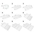 New Stainless Steel Cooling Rack Non-stick Silver BBQ Tray Barbecue Cooking Mesh Shelf.