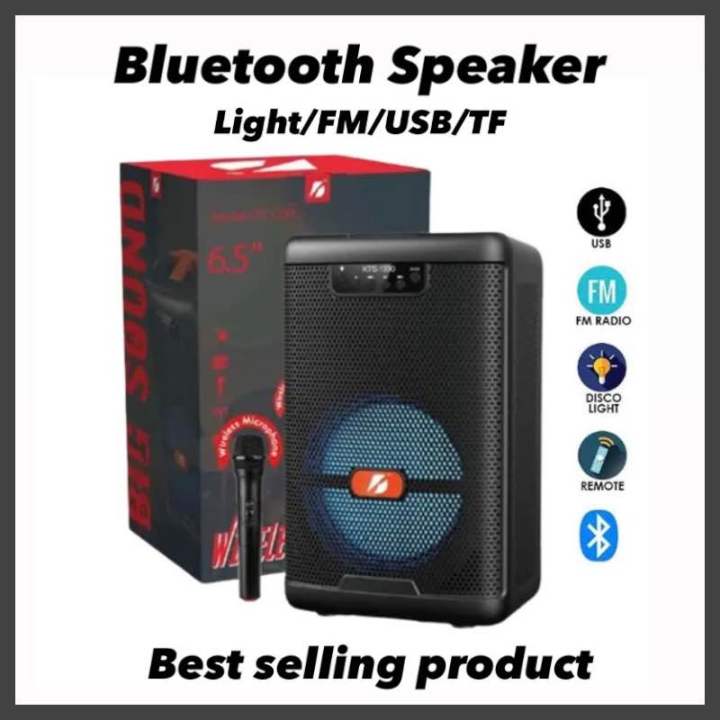 KTS 1330 Portable Bluetooth Speaker with Wireless Mic