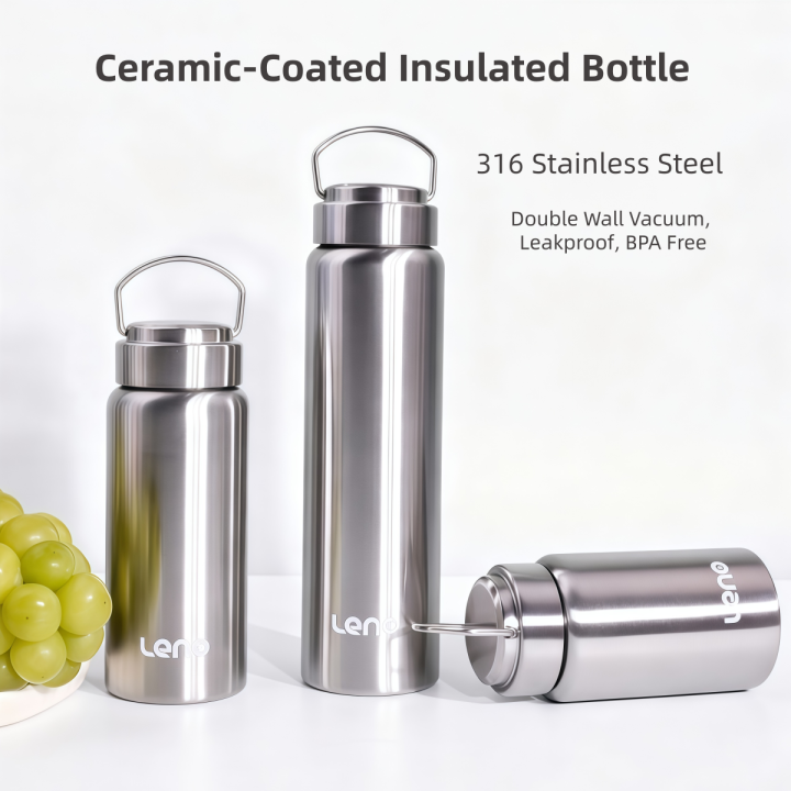 350-750ml Stainless Steel Ceramic Liner Insulated Travel Bottle for Cycling, Tea, Coffee - Durable Thermos for Outdoor Sports