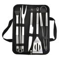 Stainless steel oven set barbecue combination tool outdoor BBQ barbecue set barbecue set storage portable cloth bag baking tool. 