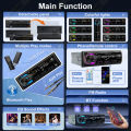 Car MP3 Player Detachable Panel 1din USB FM Radio Tuner with LED Segment Displays AUX Input USB Bluetooth Phone/Remote control.