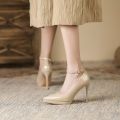 11cm Super High Stiletto Heels Pumps Women Shoes Spring/autumn Ankle Strap Pointed Toe Big Size Elegant Office Shoes. 