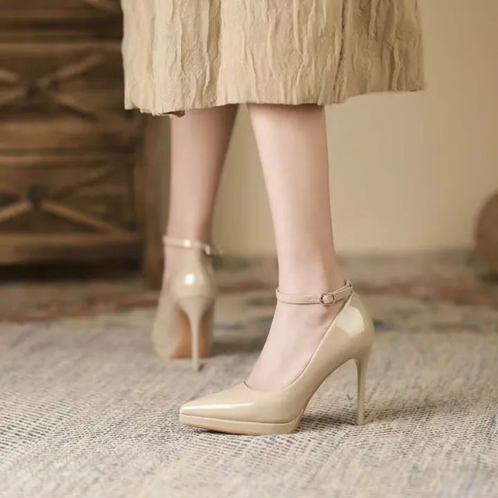 11cm%20Super%20High%20Stiletto%20Heels%20Pumps%20Women%20Shoes%20Spring/autumn%20Ankle%20Strap%20Pointed%20Toe%20Big%20Size%20Elegant%20Office%20Shoes%20-%20Image%203