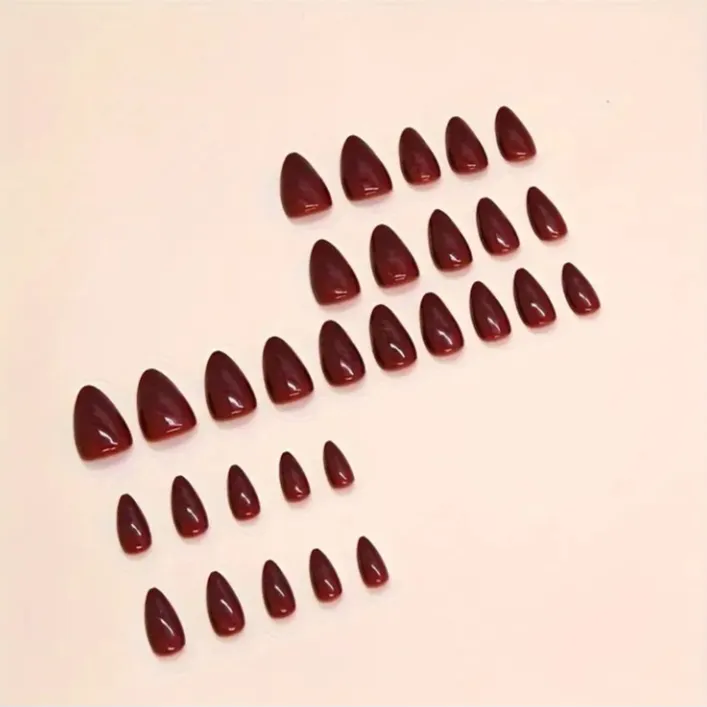 12pcs%20Glossy%20Wine%20Red%20Press%20On%20Nails%20-%20Medium%20Almond%20Long%20Shape%20Nails%20for%20Women,%20Easy%20to%20Apply%20&%20Durable%20for%20Daily%20Wear%20&%20Special%20Occasions,%20Quick%20Manicure,%20Smooth%20Finish%20-%20Image%204