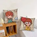1pc Hirono Anime Doll POP MART Pillow Case Square Pillow BedroomSofaLeisureComfort Cushion Car Living Room Home Decoration 40X40. 