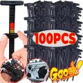 5-200pcs Nylon Cable Tie Buckle-Heavy Duty Zip Ties Holder with Pin & Button Design Plastic Cable Ties Tool Fasteners Car Body. 