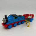 [Ready to Send] cartoon train Thomas train crash back carry 1 dinosaur baby toy with fire. 