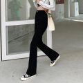 Woman American High Waist Slim Fit Bell Bottom Jeans Female Fashion Y2k Flare Pants Girls Elastic Designer Black Denim Trousers. 
