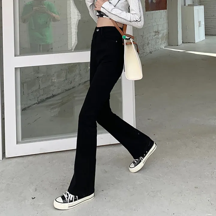 Woman%20American%20High%20Waist%20Slim%20Fit%20Bell%20Bottom%20Jeans%20Female%20Fashion%20Y2k%20Flare%20Pants%20Girls%20Elastic%20Designer%20Black%20Denim%20Trousers%20-%20Image%206