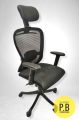 MBM Butterfly High Back Revolving Chair with Headrest and Centre Tilt Mechanism in Black Fabric And Mesh/Net Back Executive Chair. 
