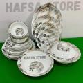 Dinner Set 44 Pieces Dinner Sets 8 Person Serving Dinnerware Set With New Luxury Design Melamine Double Glazed Dinner Plate Set High Quality Heavy Weight Double polish Oven Safe Dish Washer Safe Plates Set Dish Set Bowl Set. 