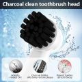 Replacement Toothbrush Heads For Oral B Braun Electric Toothbrushes, Black Bamboo-Charcoal Infused Bristles Refills For Oralb.