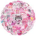 50/100PCS Pink VSCO Cute Girl Stickers Aesthetic Skateboard Laptop Guitar Graffiti Luggage Sticker Waterproof Decal Toys. 