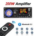 200W DIY Home Digital Amplifier MP3 Decoder Board 100W Audio Power Bluetooth 5.3 FM For Music Subwoofer Speakers Volume Control. 