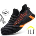 Men Work Safety Shoes Anti-puncture Working Sneakers Male Indestructible Work Shoes Men Boots Lightweight Men Shoes Safety Boots. 