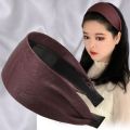 French Headband with Wide High-end Hairband Cover White Hair and Decorate Hair Accessories Headbands for Women.