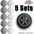 1/64 Model Wheels  Tires ABS 5 Sets Wheels for Matchbox Tomica Mainline Diecast Model Car Refit Parts -Dia 11mm. 