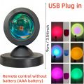 1PC Sunset Light Projection Light With Remote Control 16-Color Night Light RGB Color Changing LED Light Bedroom photography prop. 