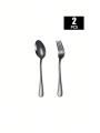 2/8/12/24pcs Stainless steel fork and spoon set, suitable for home kitchen, restaurant, wedding, party, kitchen, Christmas .