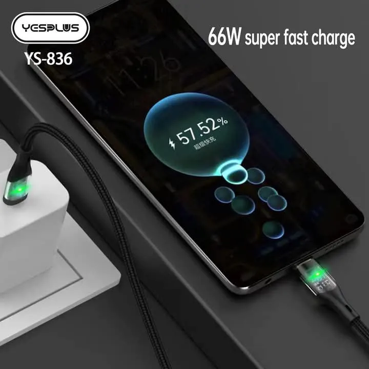 Yesplus%2066w%20Type-c%20To%20Type-c%20100CM%20Transparent%20YS-836%20Fast%20Cable%20-%20Image%203