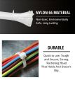 100pcs of Heavy-Duty Original KSS Nylon Cable Tie Zip tie 4 6 8 10 12 15 inch Cable Tie For Indoor/Outdoor Use Multipurpose cable tie UVresistant Tie White/Black Colors SelfLocking Nylon Cable Tie/Zip Tie For Electrical Use. 