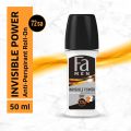 Fa Men Invisible Power Roll-On Deodorant 50 Ml Men's Anti-Perspirant Protection Long Lasting Freshness. 