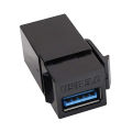 USB 3.0 Keystone Jack Inserts Connect Equipment with USB Port Female Coupler Insert Snap-in Connector Socket Adapter Port. 