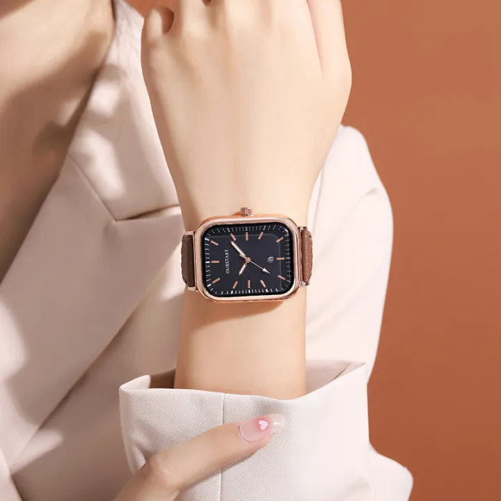 Square%20Women's%20Watch,%20Quartz%20Diamond%20Patterned%20Belt,%20Calendar%20Watch,%20Women's%20Watch%20-%20Image%204