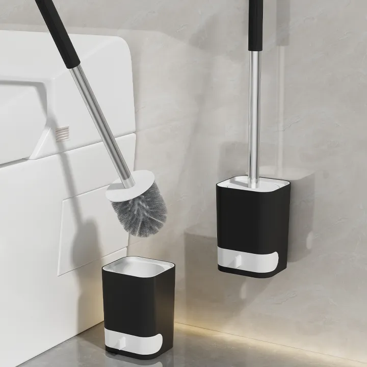 WORTHBUY%20Punch-Free%20Wall%20Mounted%20Toilet%20Brush%20With%20Drainable%20Base%20Long%20Handle%20Plastic%20Toilet%20Cleaning%20Brush%20Bathroom%20Accessories%20-%20Image%203