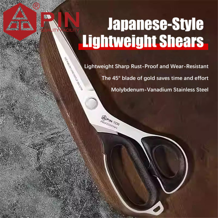 PIN Lightweight Heavy Duty Tailor Scissors 8"10"12", Premium Knife Edge Fabric Shears for Clothes, Leather & Office