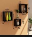 set of 3 wall mounted wooden shelf box shape storage shelf ,book shelf ,wall.decor home decor. 