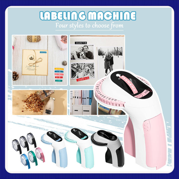 3D Label Printer Embossing Label Tape Manual Labeller Typewriter ...