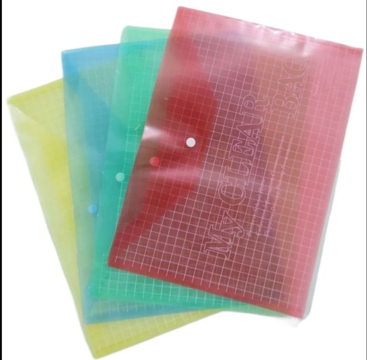 My Clear Bag 9c (Soft) / My Clear File / Button File / Documents Carrier File (04 Pieces Price)