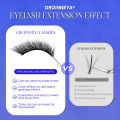GROINNEYA Cat Eye Lashes Mink Eyelashes 3D Curl Winged Natural Realistic Messy End Eye Elongated False Eyelashes Soft Fake Lashe.