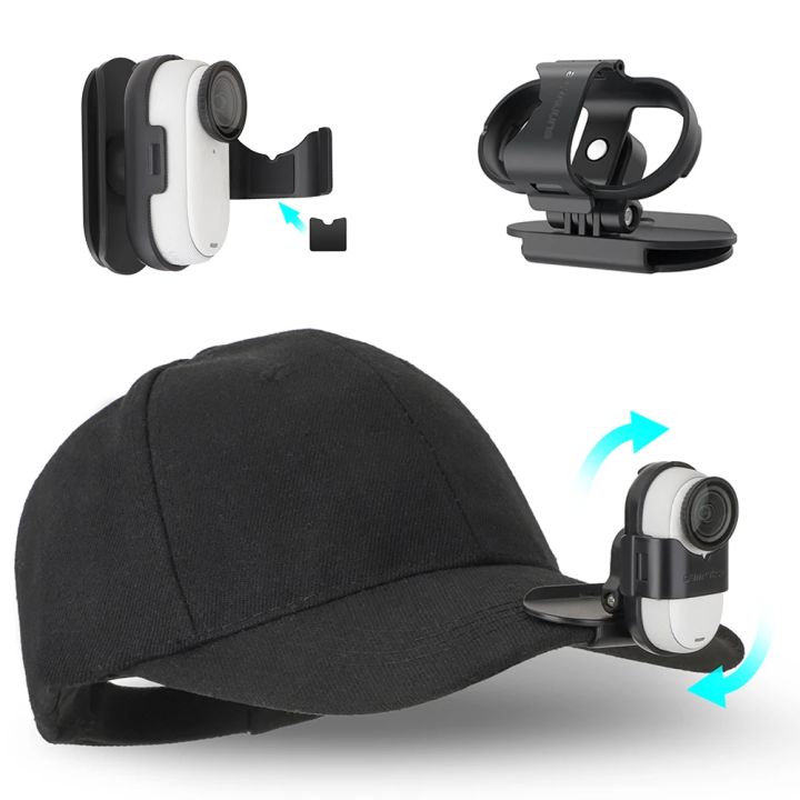Hat Clip 360 Degree Fixed Mount Clamp Camera Cap Holder for Insta360 GO 3/GO 3S Camera Accessories