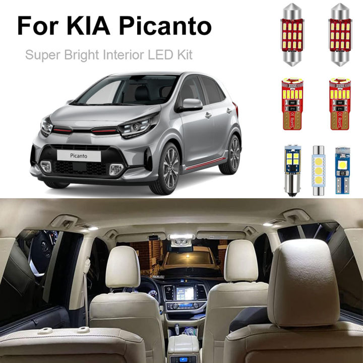 For  Picanto Led Interior Light Kit For KIA Picanto Morning 2003-2018 2019 2020 2021 2022 2023 Led Bulbs Canbus No Error