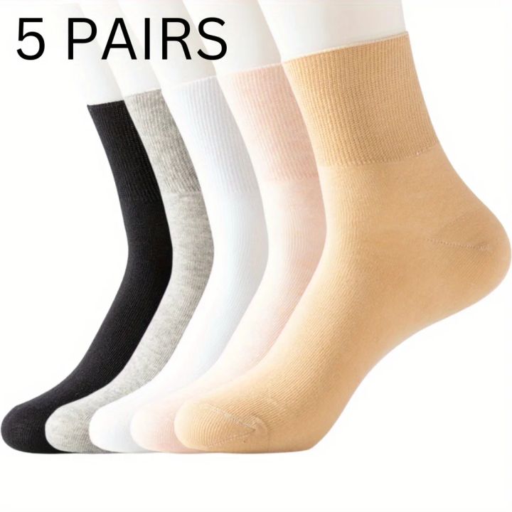 5%20Pairs%20Women'S%20Non-Binding%20Diabetic%20Socks,%20Comfortable%20No-Restriction%20Footwear%20for%20Seniors%20&%20Pregnant%20Women,%20Perfect%20Gift%20-%20Image%202