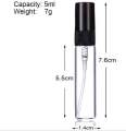 Empty Perfume Spray Small Tester Glass Bottle 5ML - Refillable Pocket Size Perfume Tester. 
